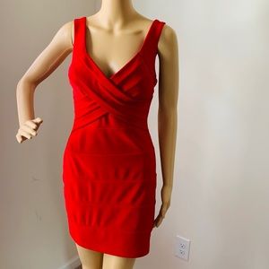 Red cocktail dress
